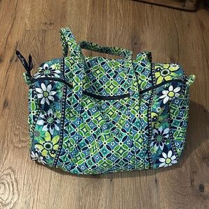 Vera Bradley Floral Green and Blue Tote